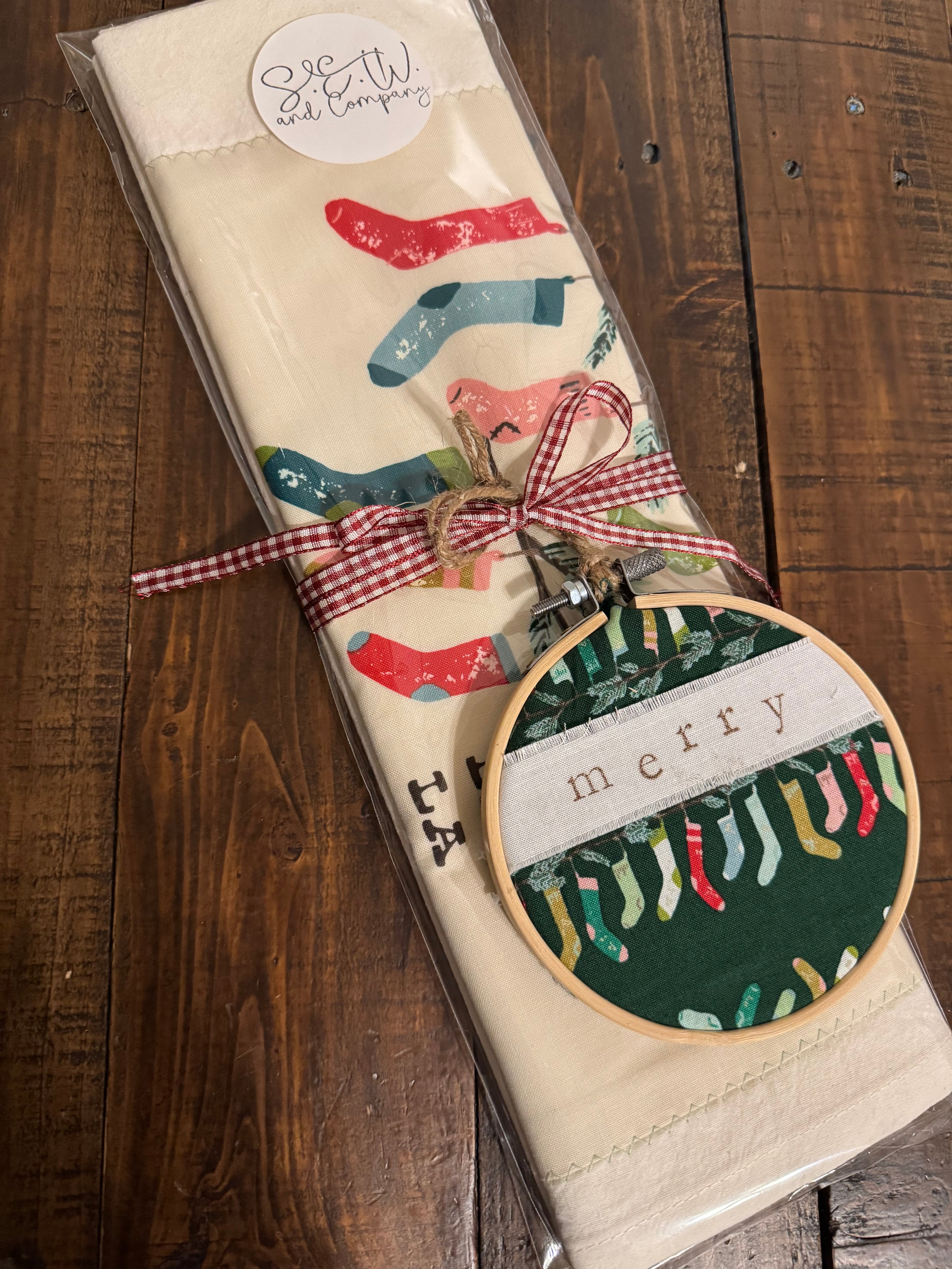 Fa la la Holiday Tea Towel - Cozy Wonderland by Fancy That Design House