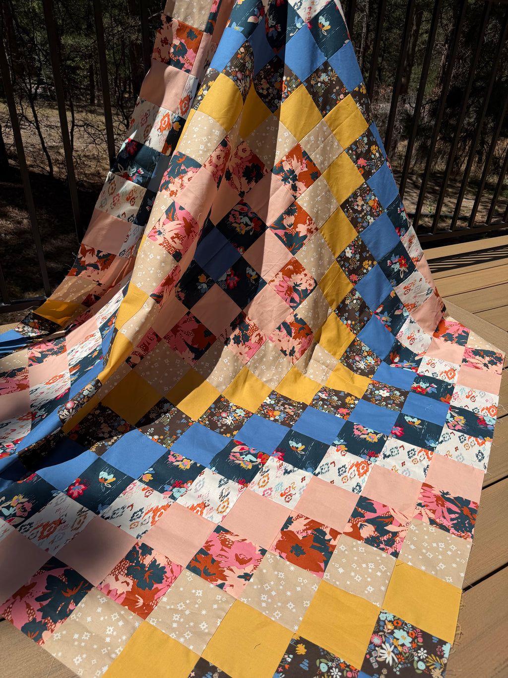 Boho Haven Bullseye Quilt Kit - Throw Size