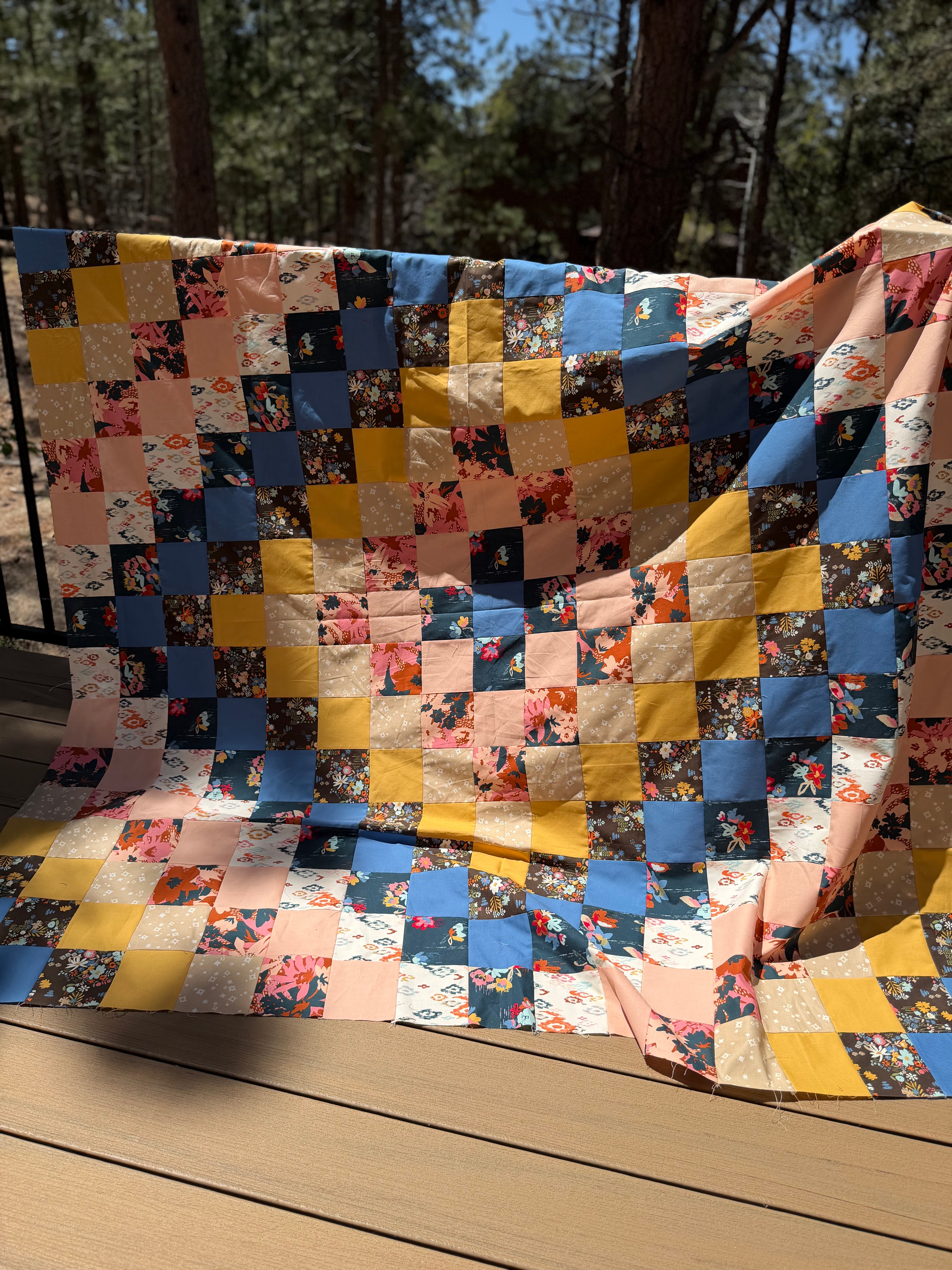 Boho Haven Bullseye Quilt Kit - Throw Size