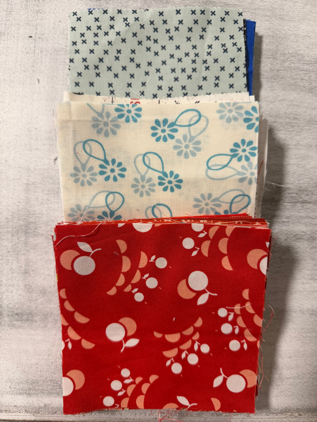 Red, White, and Blue Square Bundle A | Scrap Bundle