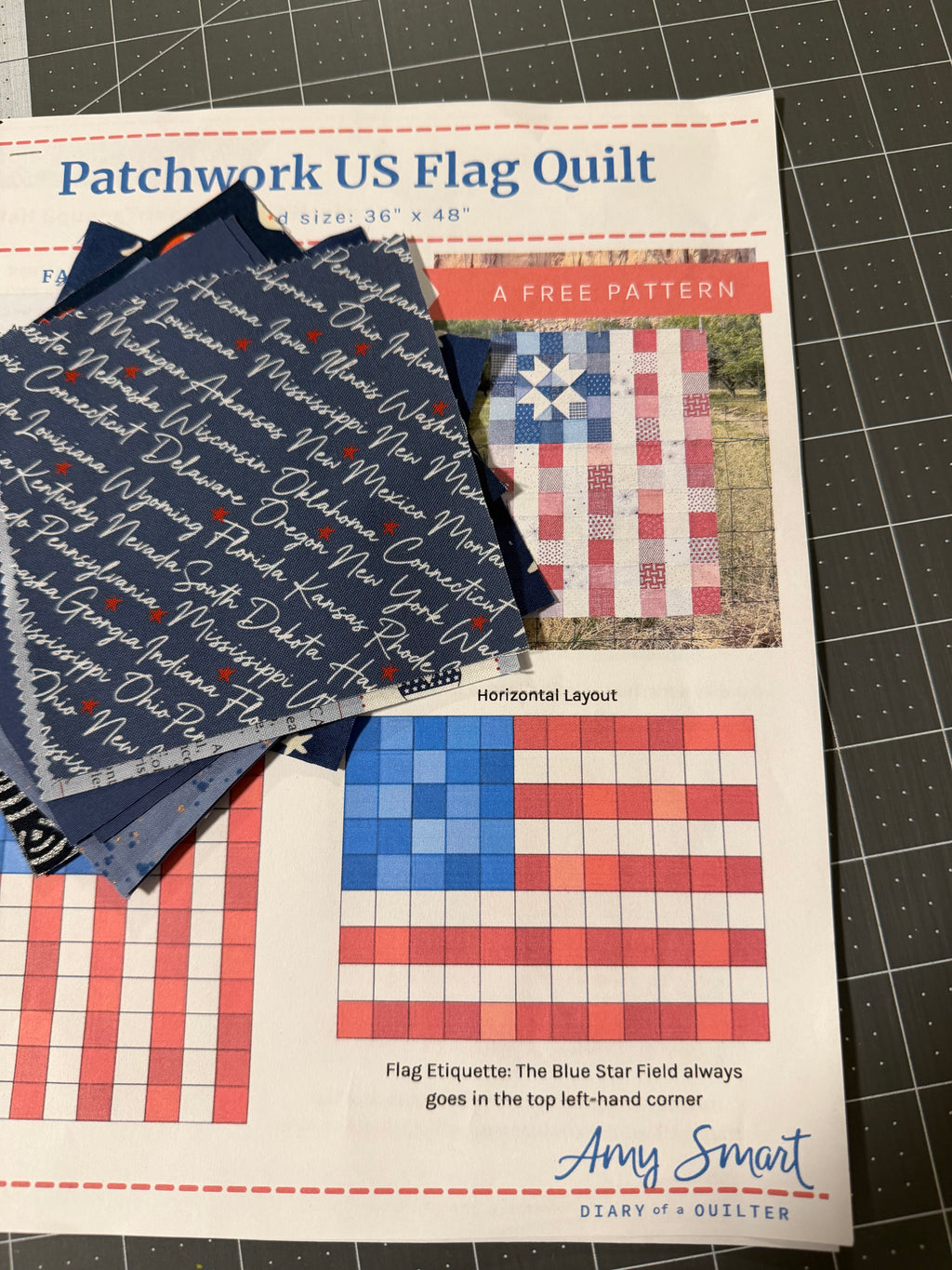 Red, White, and Blue Square Bundle A | Scrap Bundle