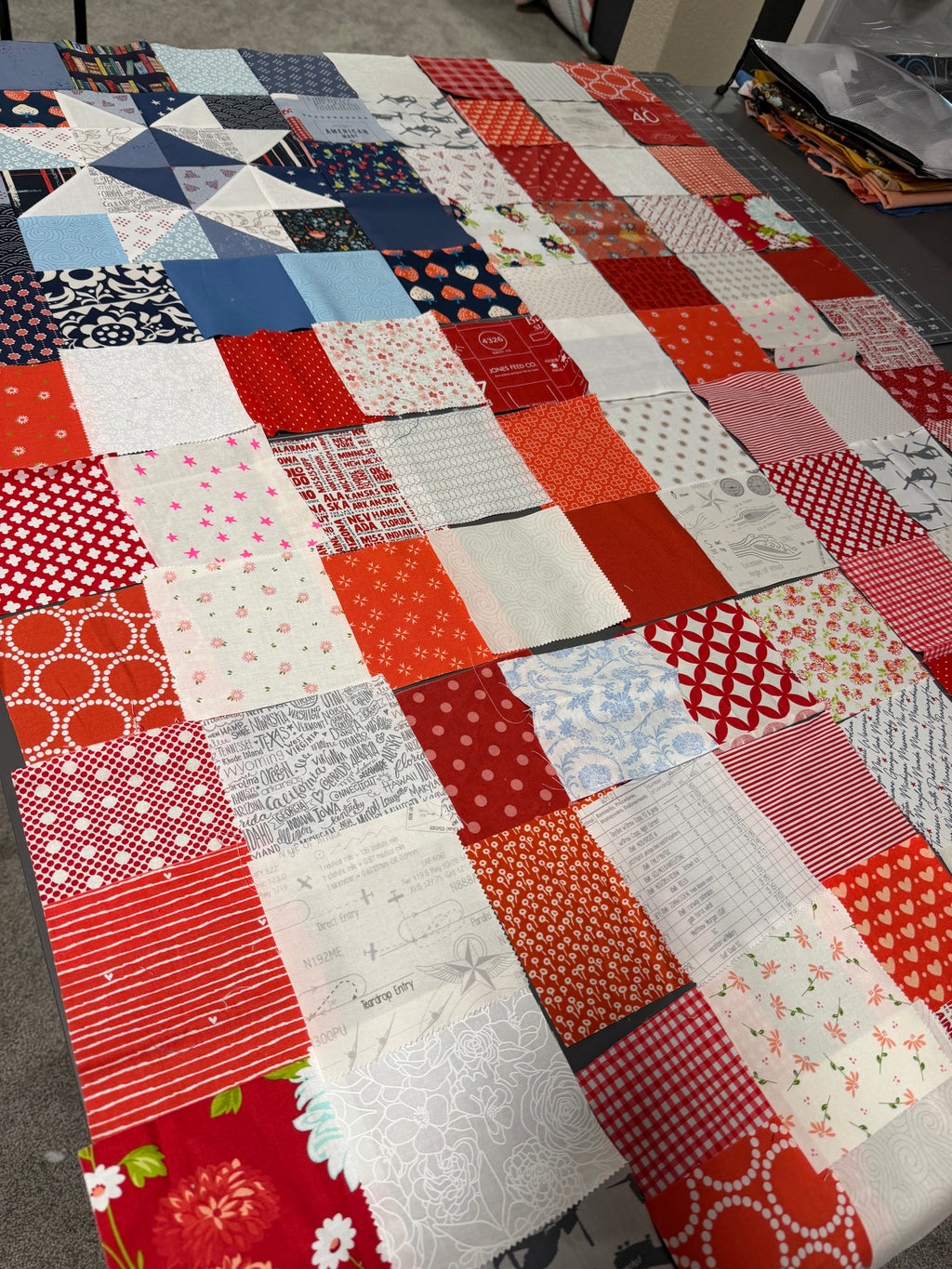 Red, White, and Blue Square Bundle A | Scrap Bundle