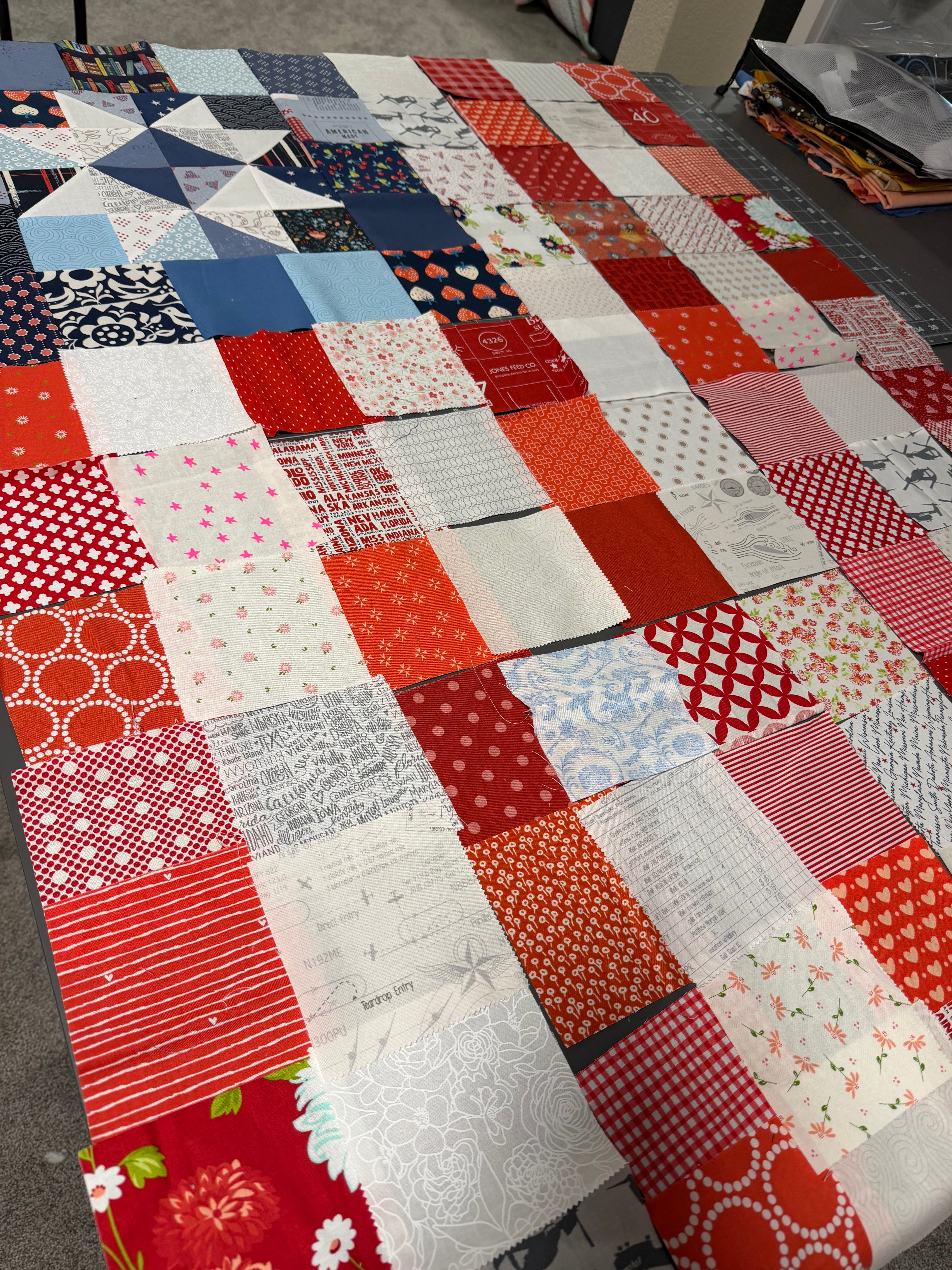 Red, White, and Blue Square Bundle A | Scrap Bundle