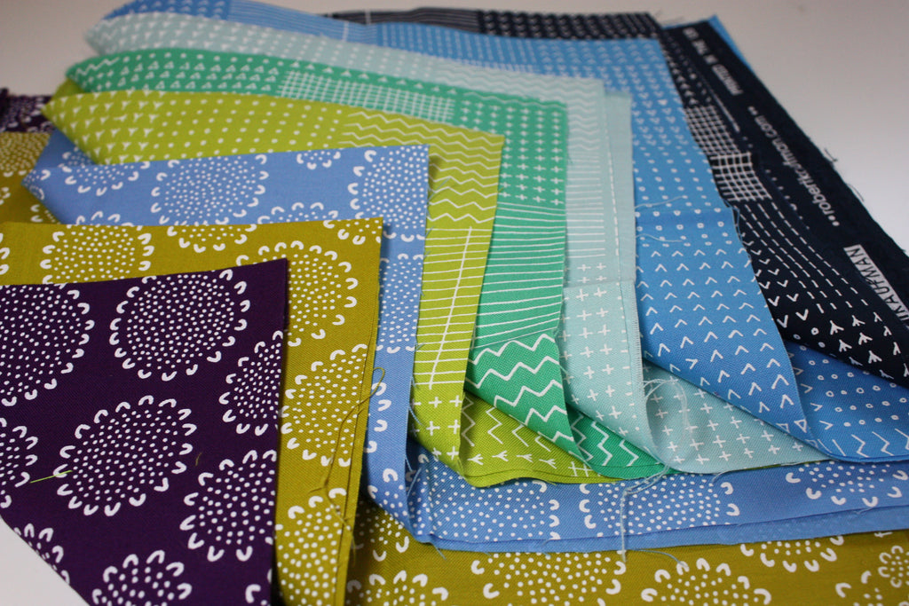 Blueberry Park Fat Eighth Bundle - Cool Colors by Karen Lewis