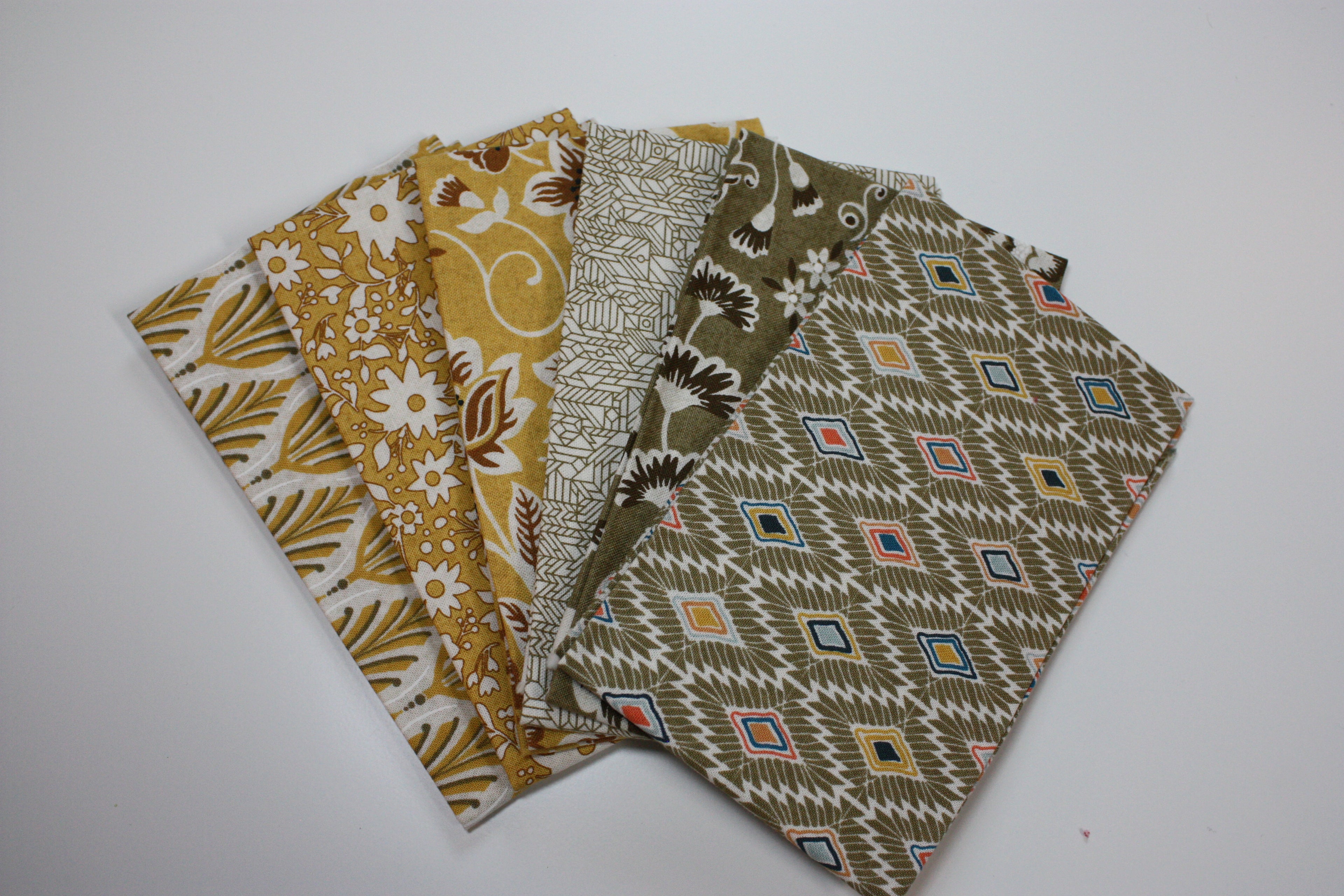 Moda “Cider” Fat Eighth Bundle - BasicGrey (Yellow & Green Colorway)