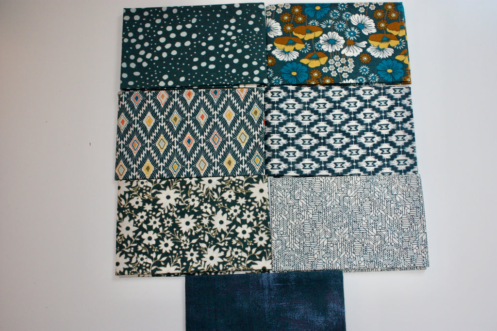 Moda “Cider“ Fat Eighth Bundle -BasicGrey (Blue Colorway)