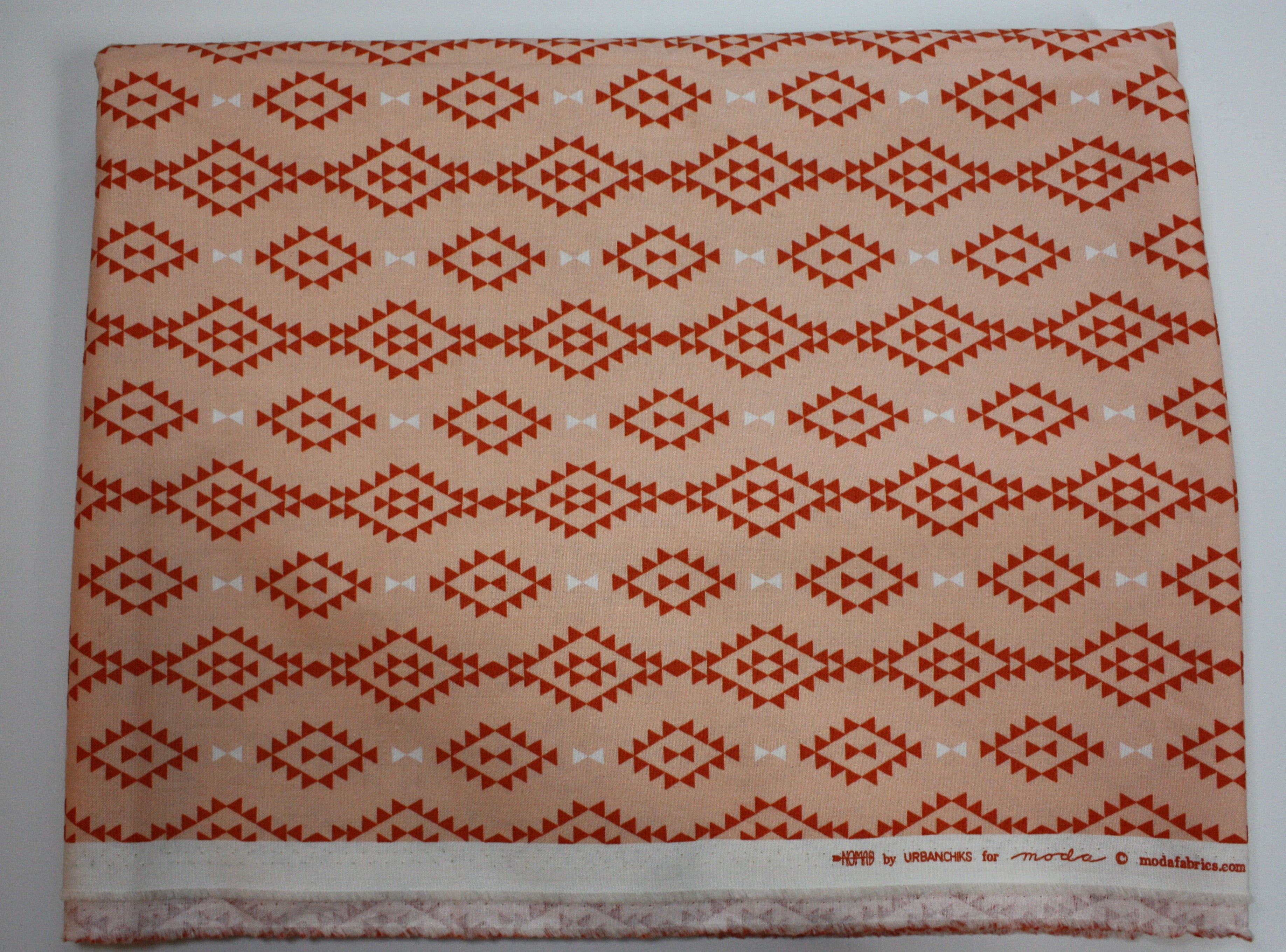 Moda Nomad Fabric - 3 Yards Peach Print by Urban Chiks (OOP)