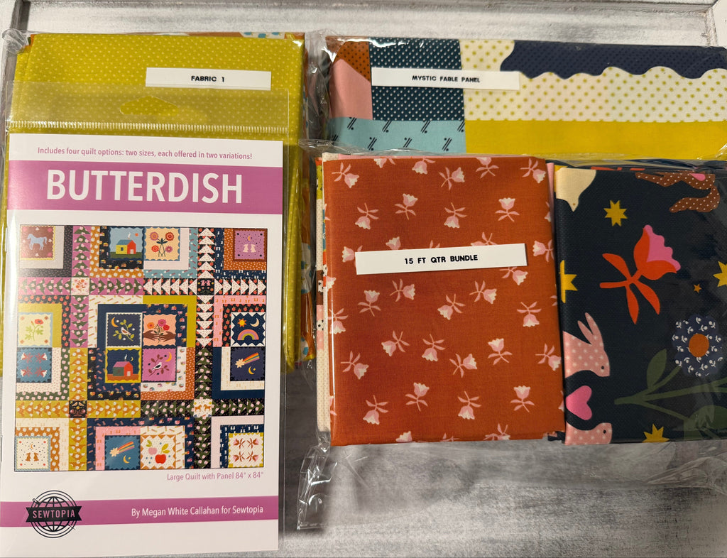 Mystic Fable Butterdish Quilt Kit - Queen Size (84"X84")
