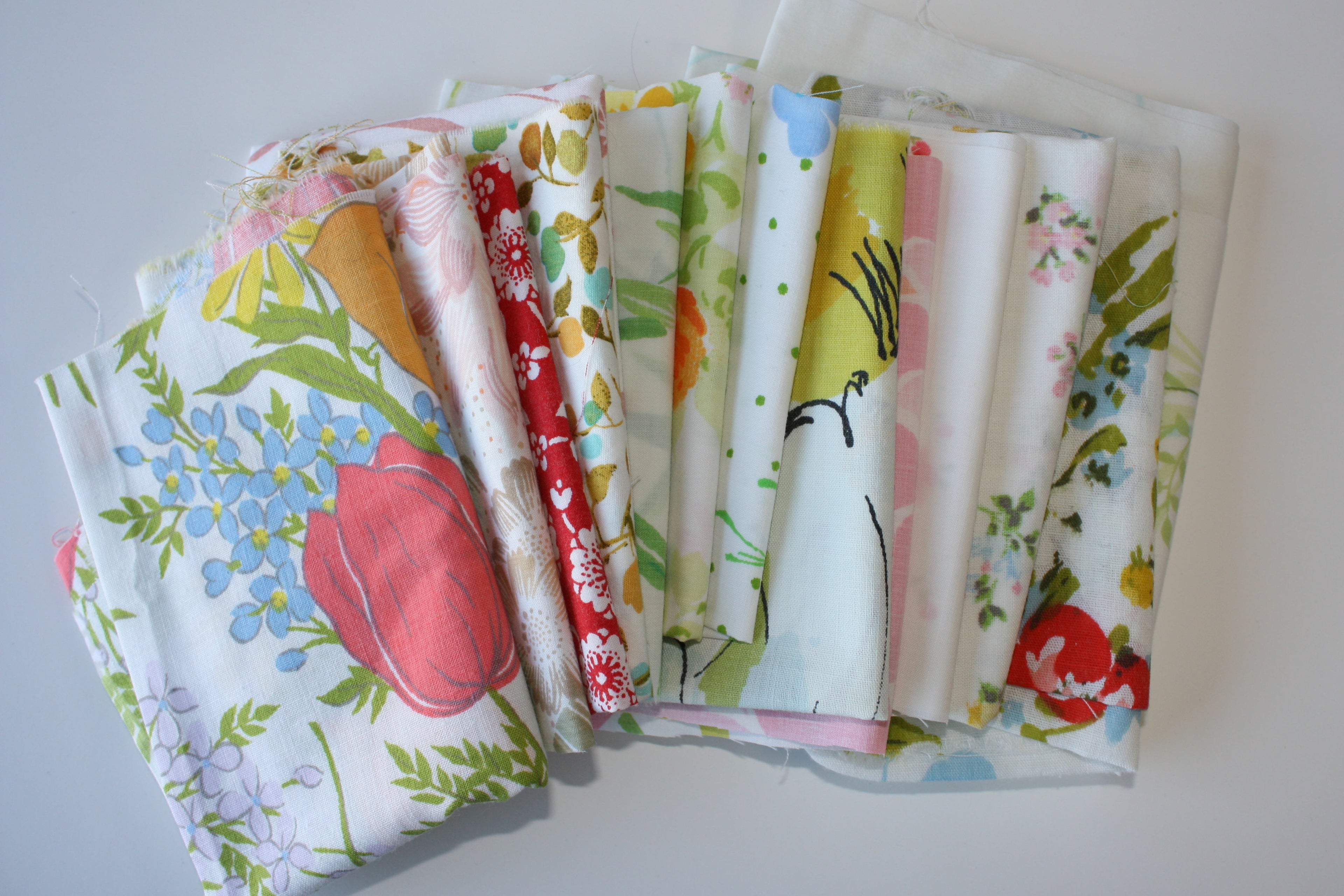 Vintage Sheet Scrap Bag Floral