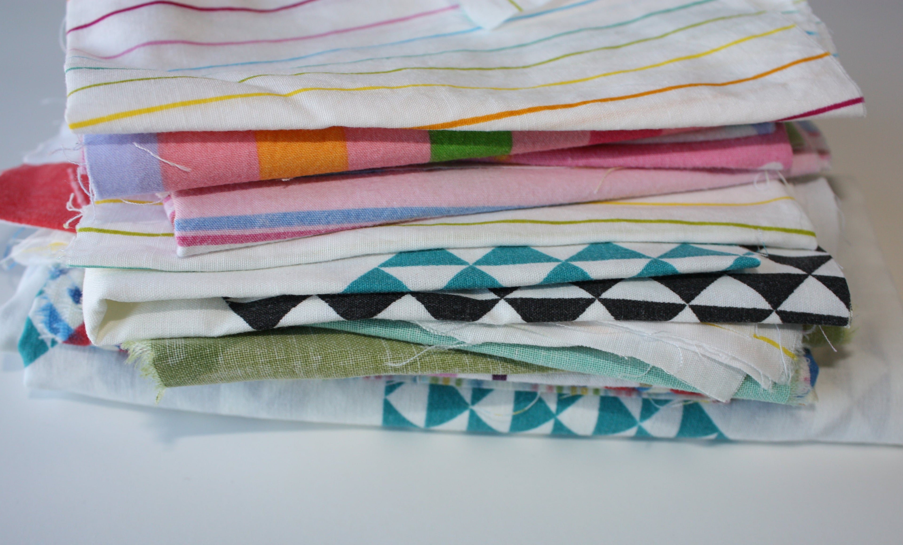 Vintage Sheet Scrap Bag - Bright Colors