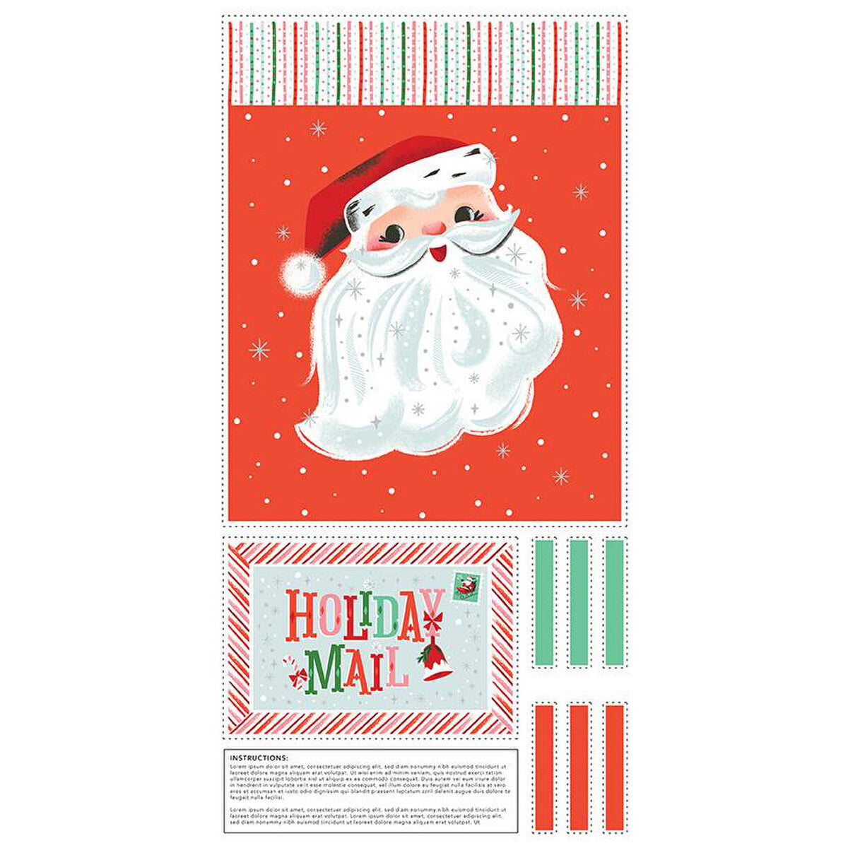 Twas' Mail Bag Panel - Jill Howarth for Riley Blake Designs
