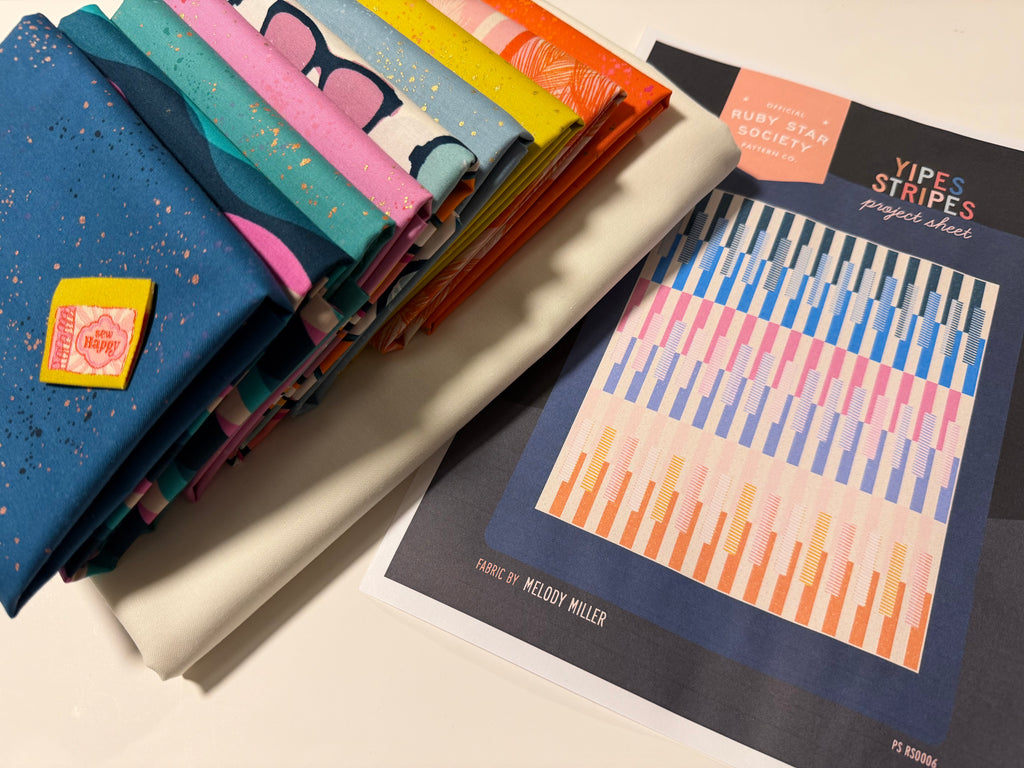 Yipes Stripes Poolside Quilt Kit - Throw Size