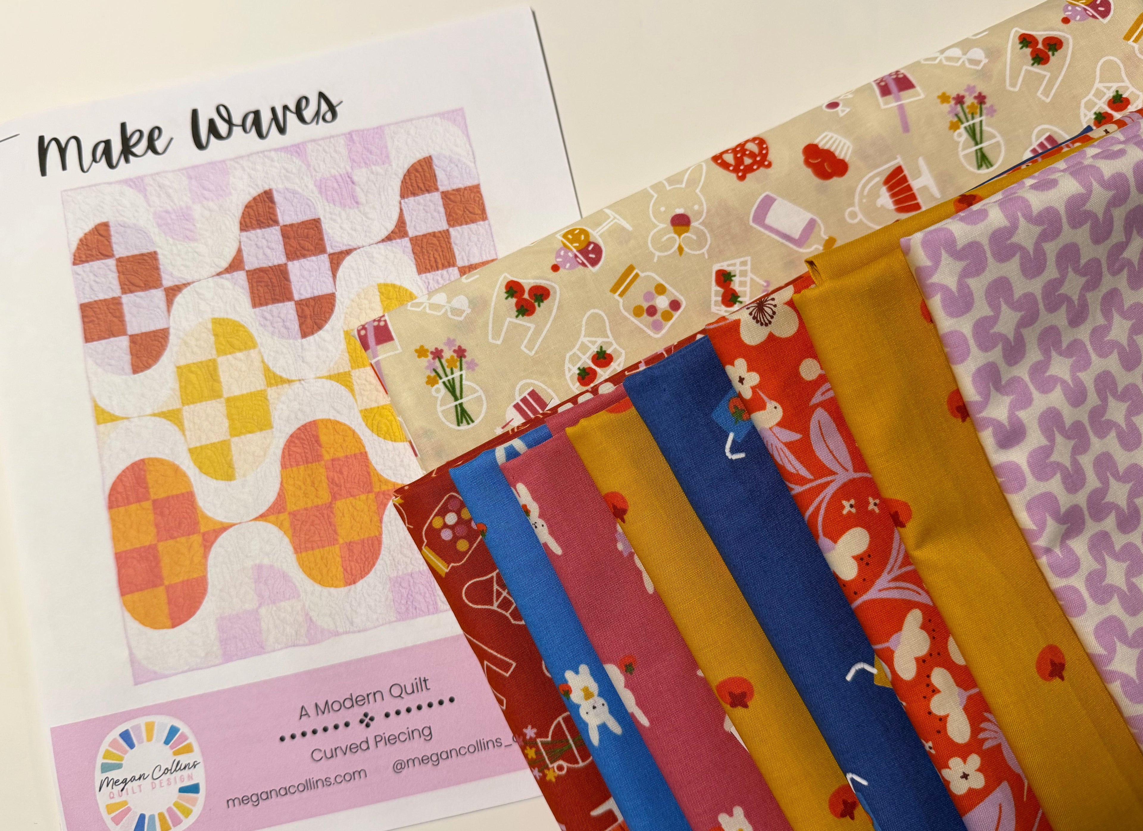 Persimmon Make Waves Quilt Kit - Throw Size