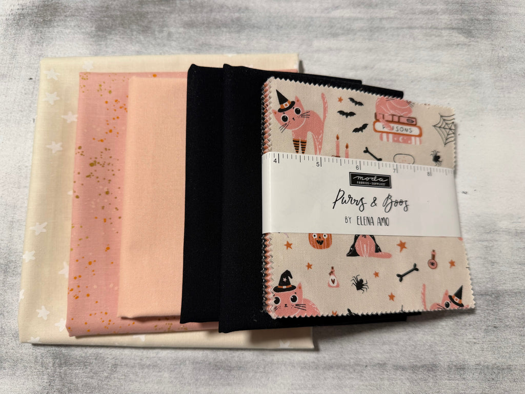 Purrs & Boos Ghost Party Table Runner Kit | Copper Kettle Quilt Company
