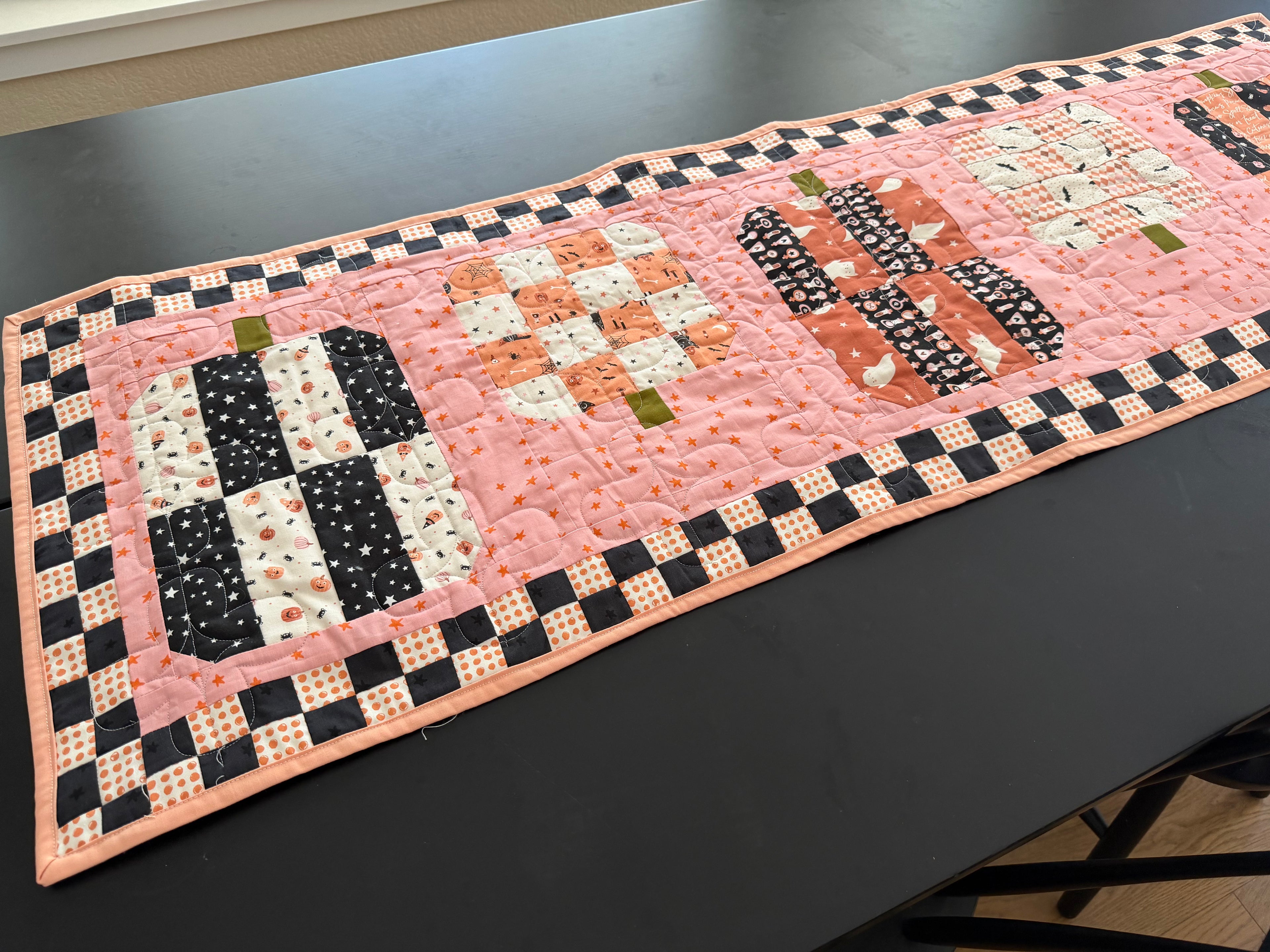 Purrs & Boos Gourd Vibes Table Runner Kit | Copper Kettle Quilt Company