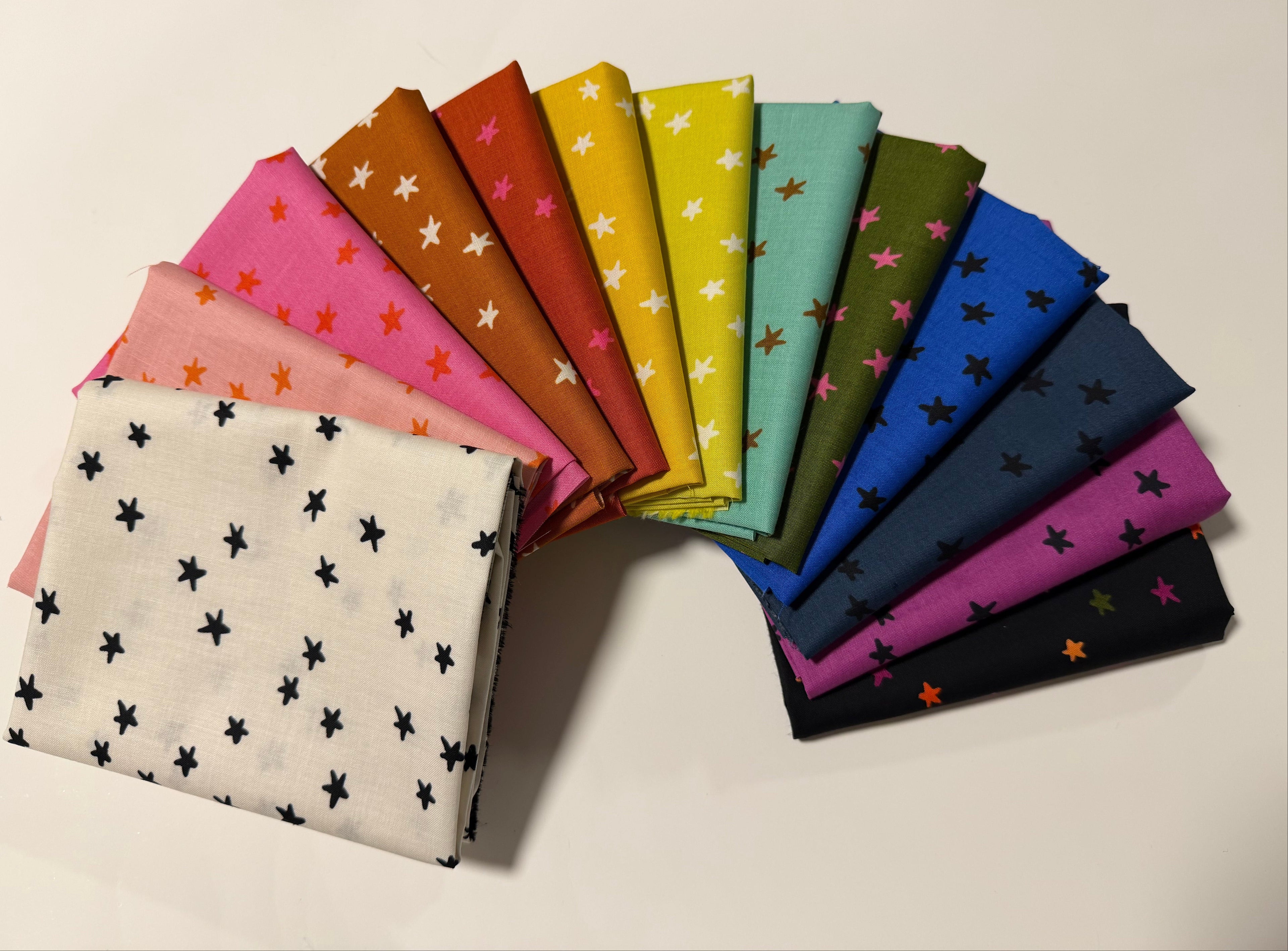 Super Starry Rainbow Fat-Quarter Bundle (13FQ) | Ruby Star Society by Alexia Abegg