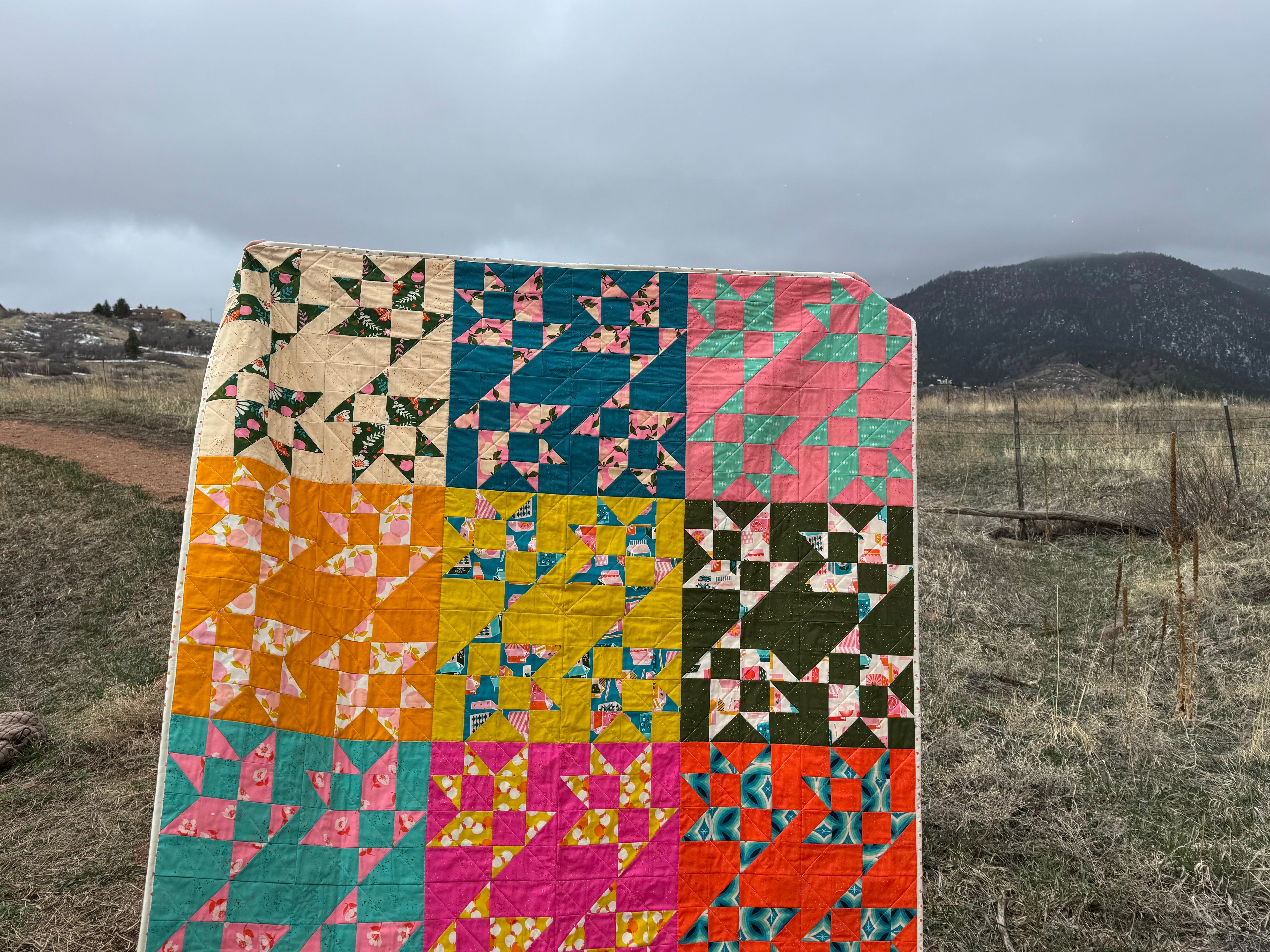 Juice Basket Quilt Pattern – Modern PDF Pattern, Fat Quarter Friendly