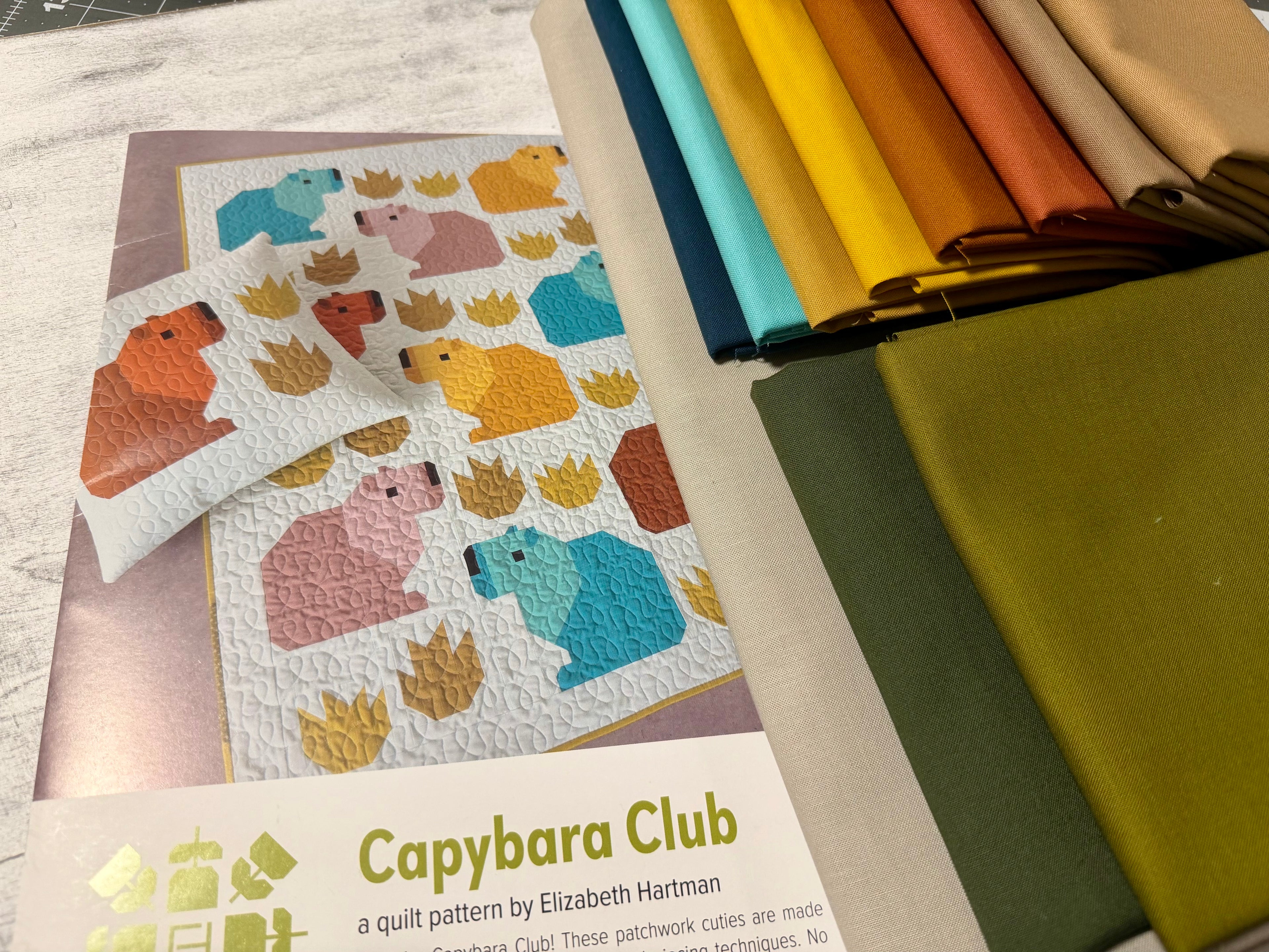 Capybara Club Quilt Kit- Lap Quilt | Elizabeth Hartman