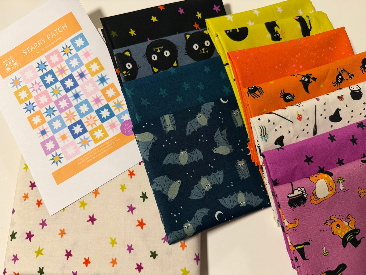 Starry Patch Quilt Kit- Large Throw | Freaky Familiars | Ruby Star Society | Quilt Cakes