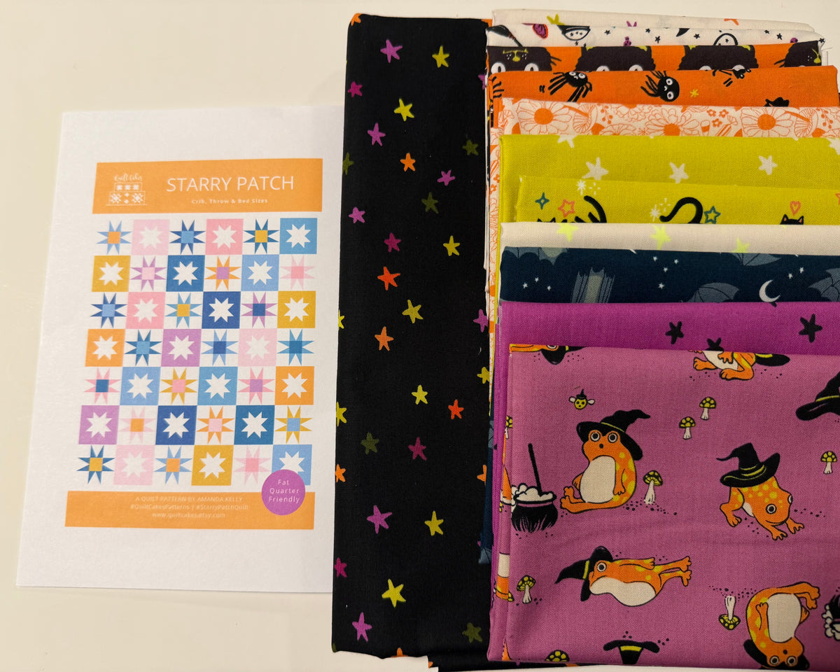 Starry Patch Quilt Kit- Large Throw | Freaky Familiars | Ruby Star Society | Quilt Cakes
