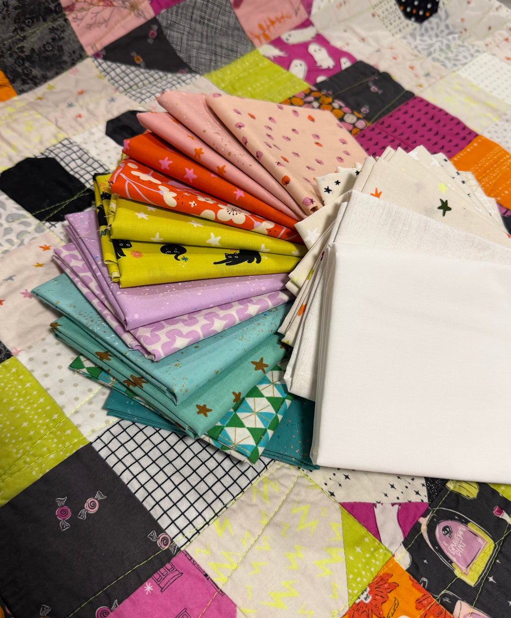 Playful Cat Ghost Party Quilt Kit| Ruby Star Society| Woolly Petals Pattern