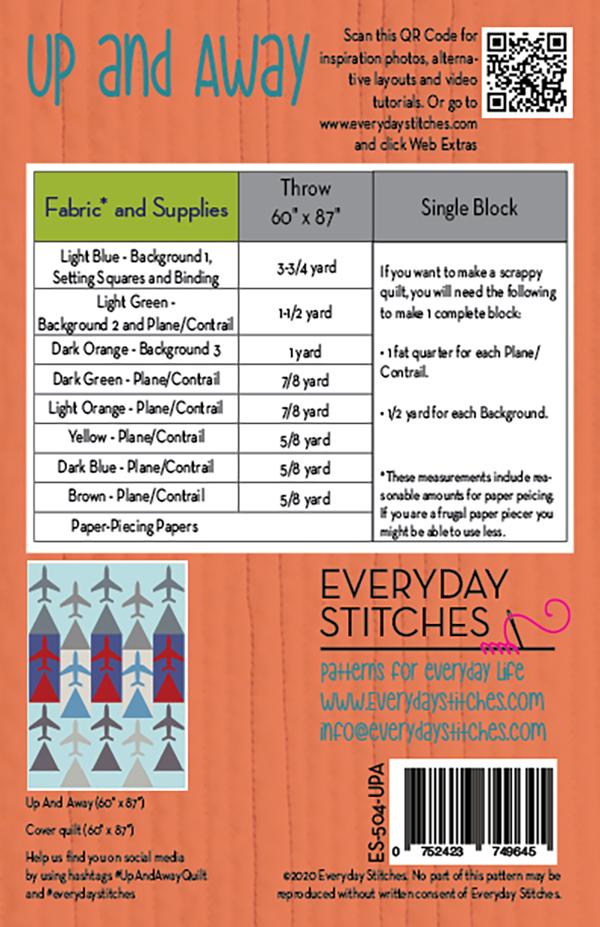 Up and Away Printed Pattern- Everyday Stitches