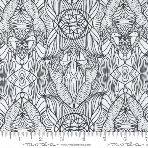 Nocturnal Hidden Foxes in Moon | Gingiber Moda Fabrics