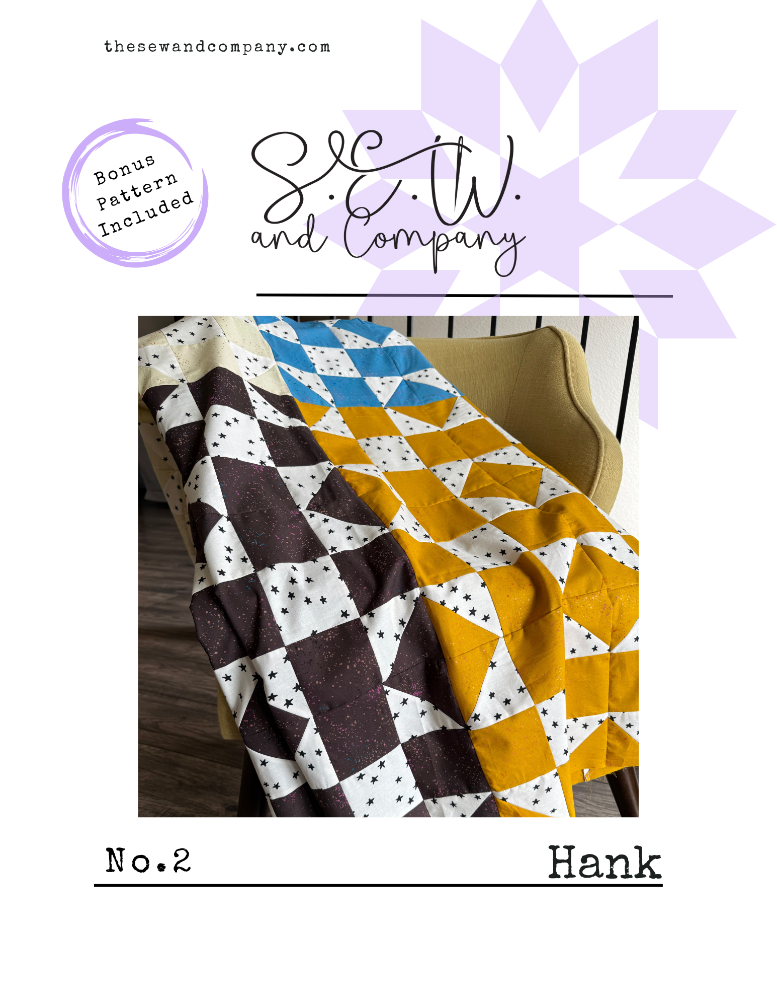 Hank Quilt Kit – Ruby Star Society Speckled Fabrics – Modern Quilt Pattern for Confident Beginners (58.5” x 58.5”)