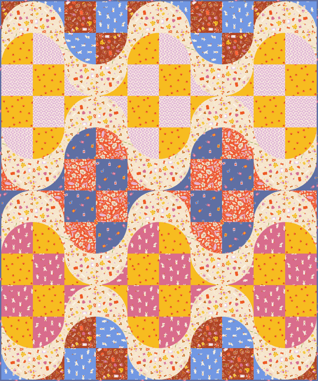 Persimmon Make Waves Quilt Kit - Throw Size