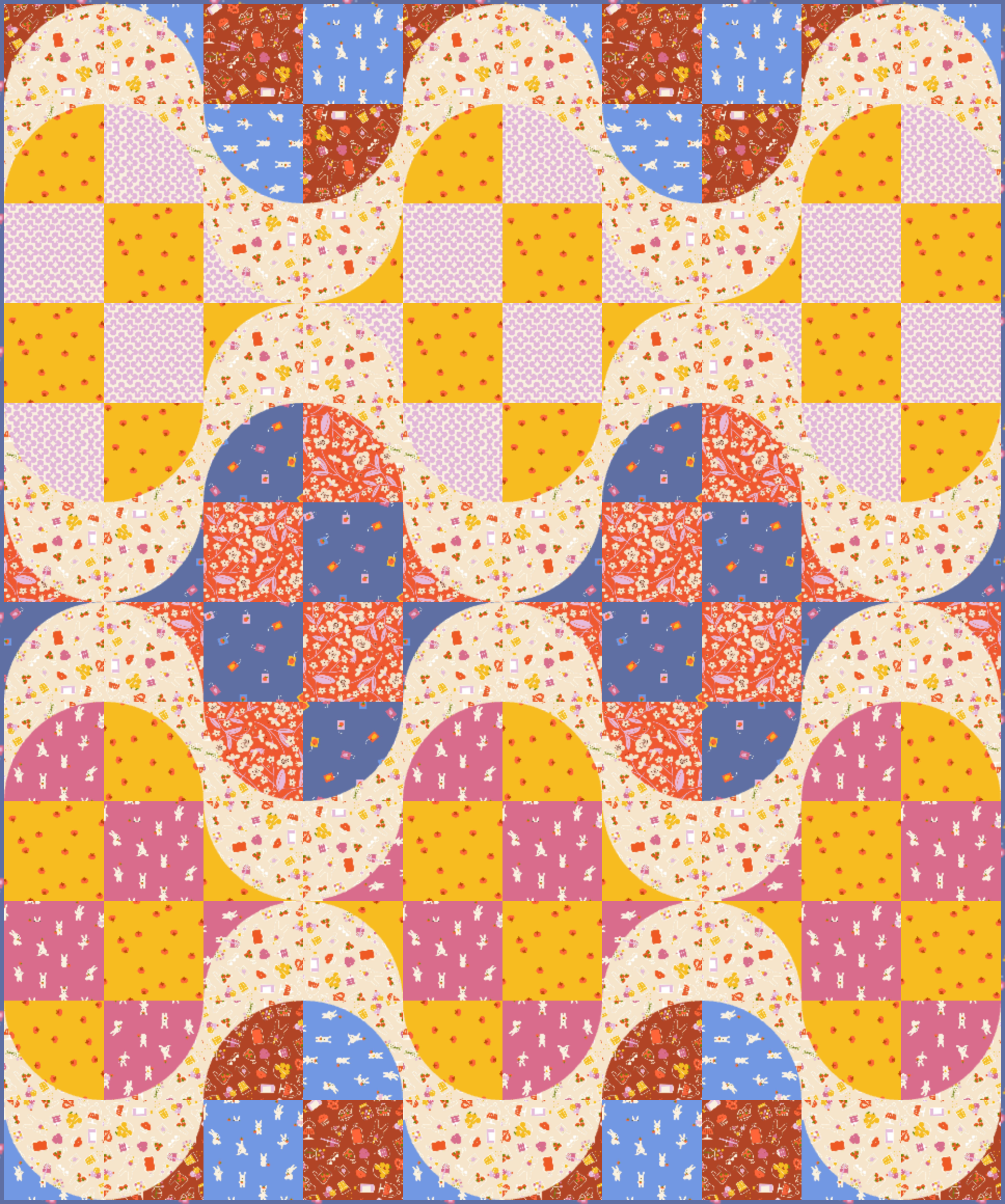 Persimmon Make Waves Quilt Kit - Throw Size