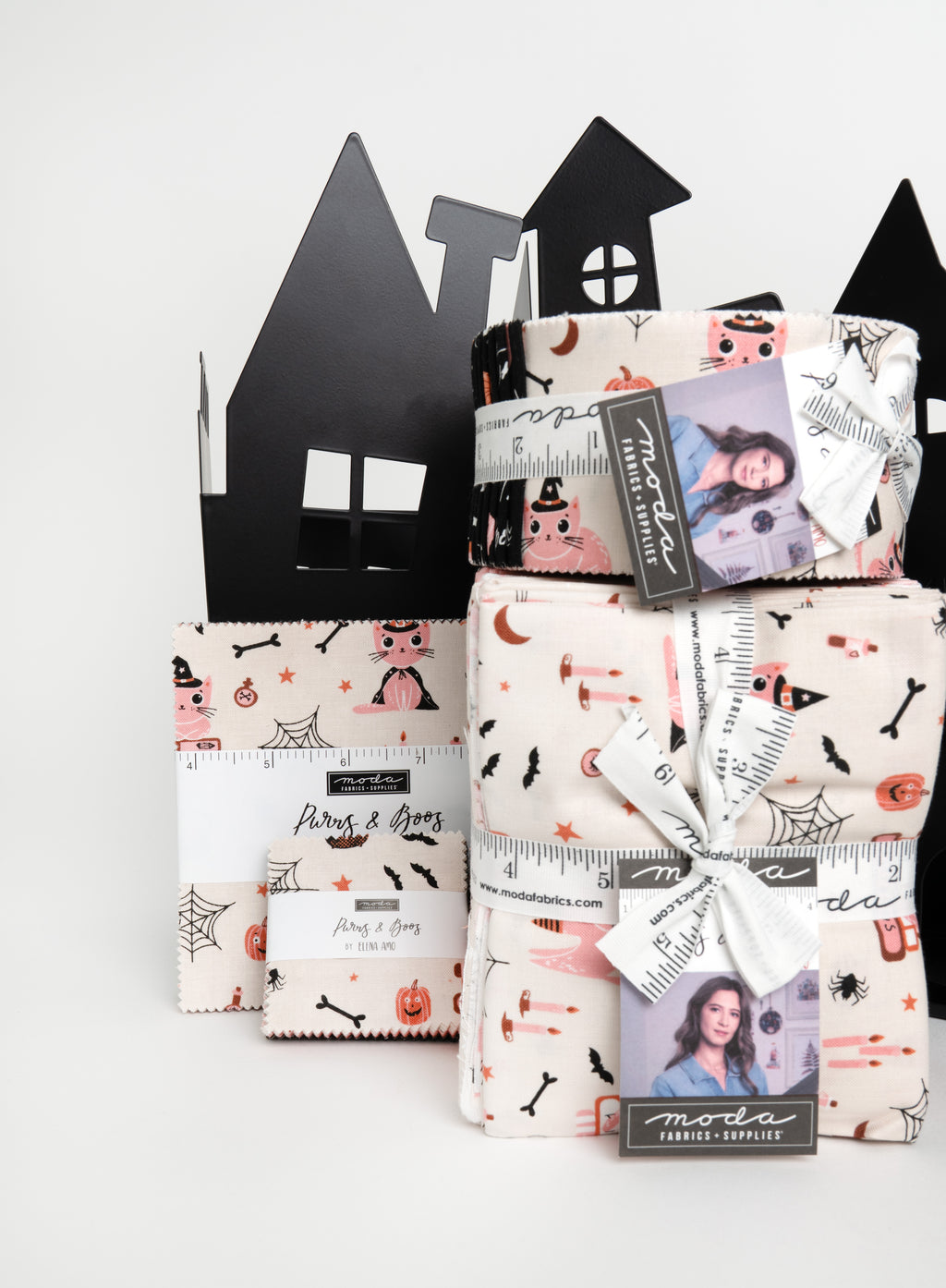 NEW Purrs and Boos Charm Pack by Elena Amo | Moda Fabrics