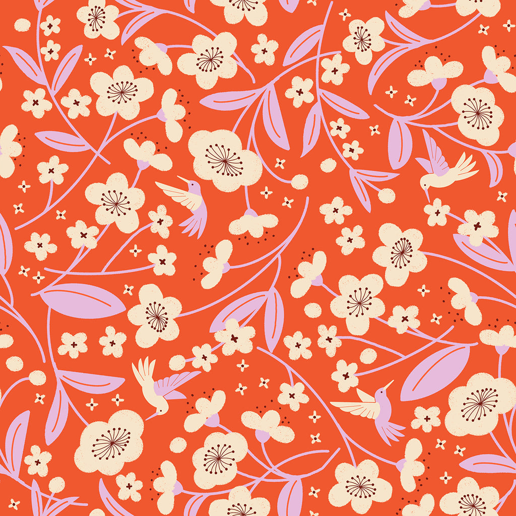 Persimmon Blossoms in Warm Red | Ruby Star Society