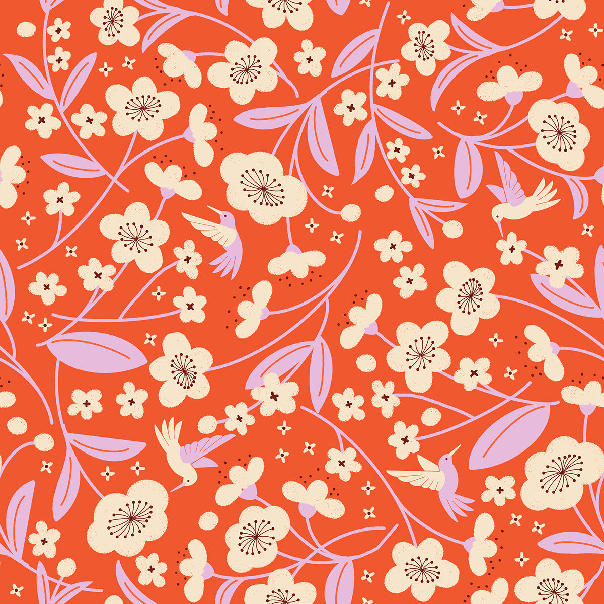 Persimmon Blossoms in Warm Red | Ruby Star Society