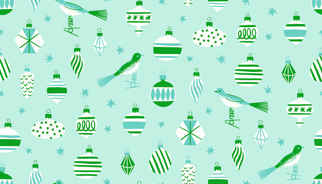 Merry Happy Baubles in Mint | Ruby Star Society