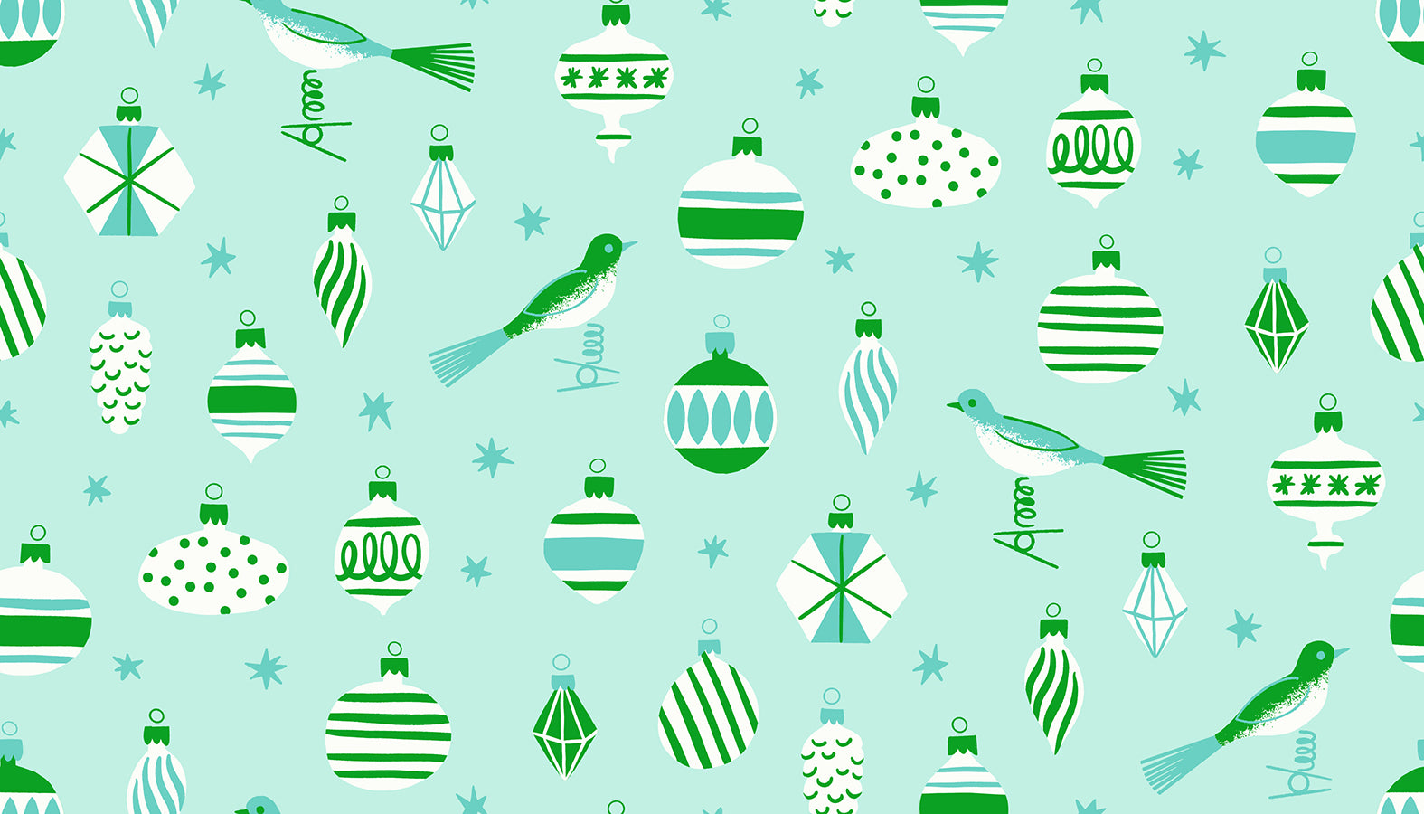 Merry Happy Baubles in Mint | Ruby Star Society