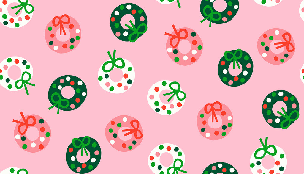Merry Happy Wreaths in Melody Pink| Ruby Star Society