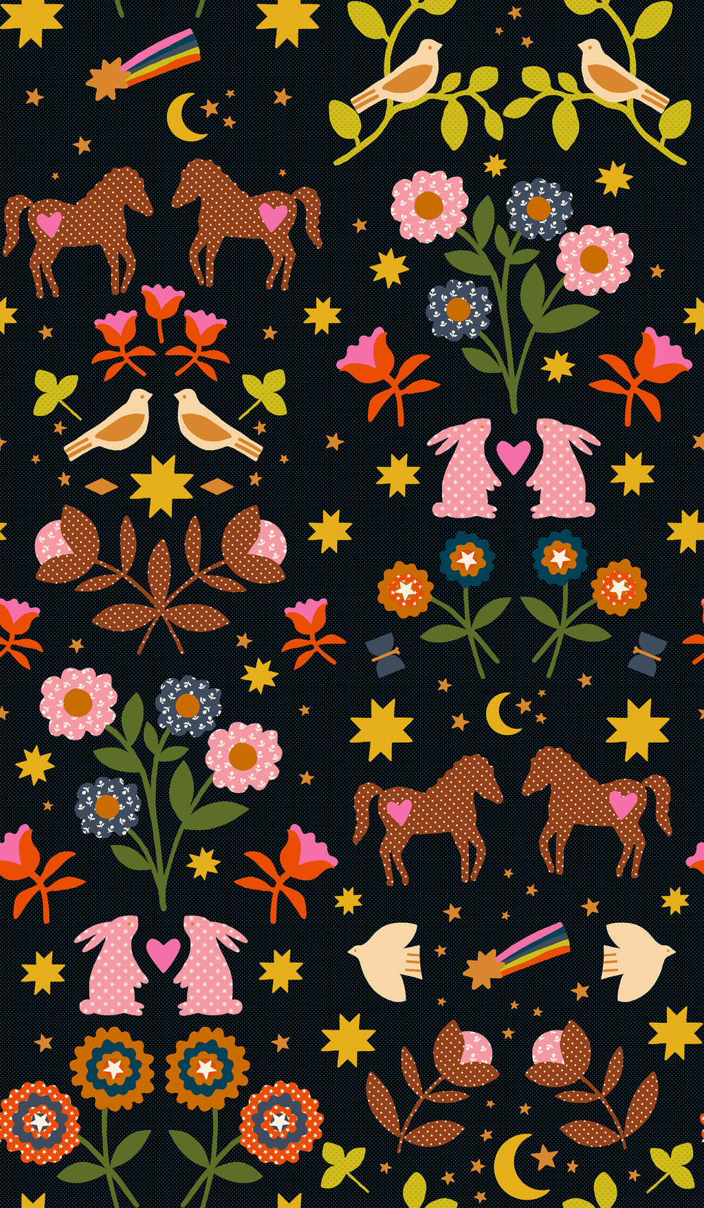 PREORDER Ruby Star Society Mystic Fable - Novelty Applique Retro Vintage in Soft Black