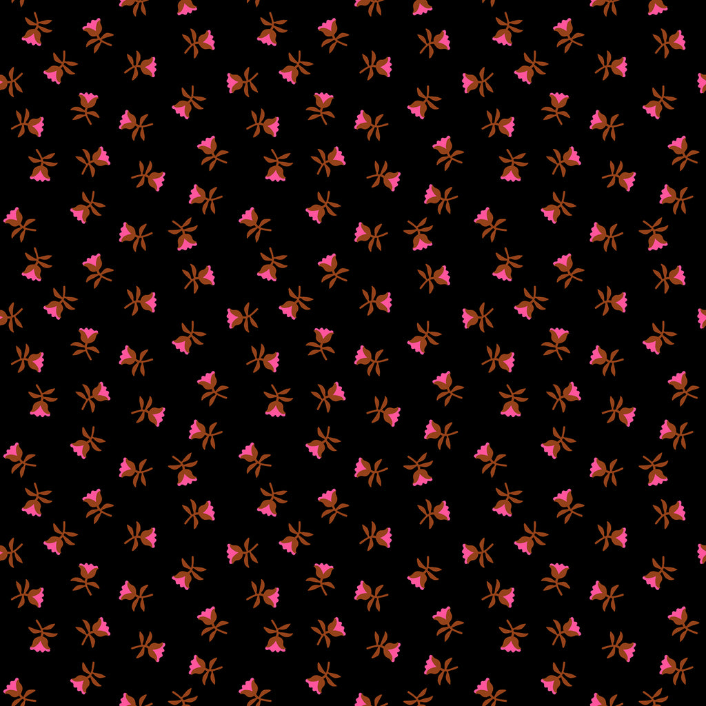 PREORDER Ruby Star Society Mystic Fable - Sweetflower Florals Retro Vintage in Soft Black