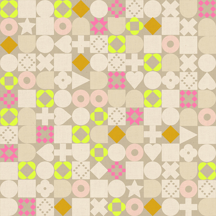 Lofi Linen Blocked in Khaki | Ruby Star Society | New Substrate
