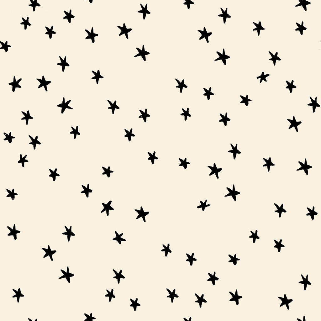 Starry in Black on Natural - Ruby Star Society Fabric by Alexia Abegg