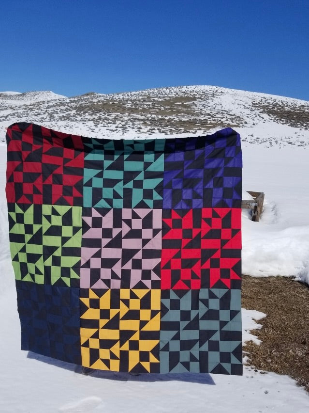 Juice Basket Quilt Pattern – Modern PDF Pattern, Fat Quarter Friendly