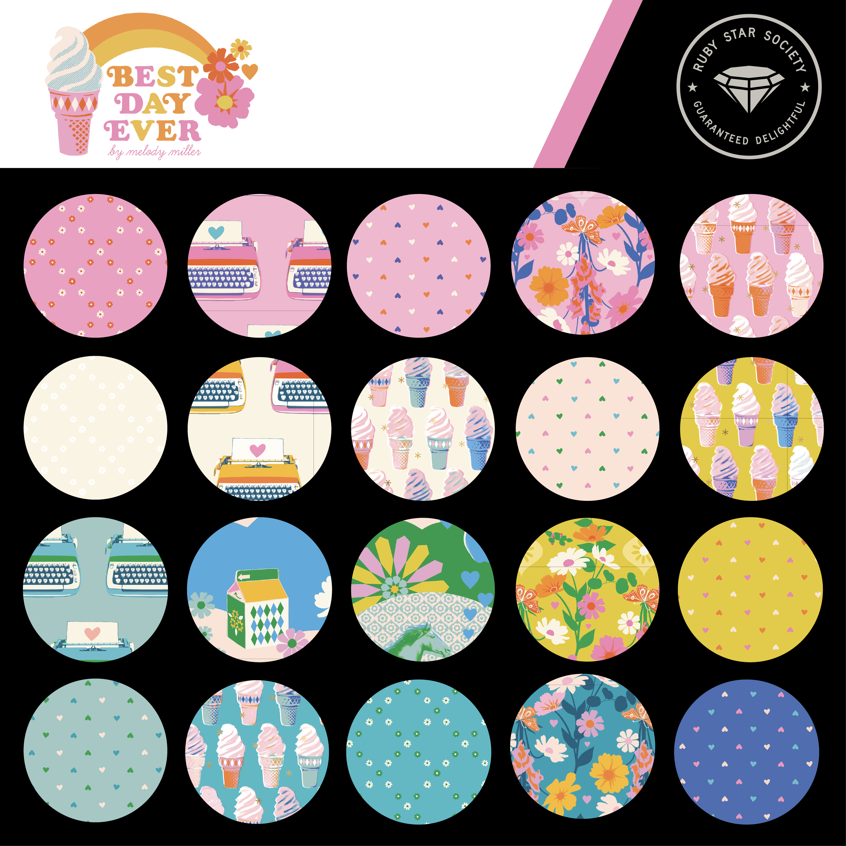 Best Day Ever Charm Pack- Ruby Star Society by Melody Miller