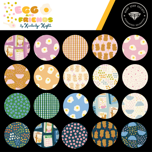 4 Yd Backing Egg & Friends Honey Bears in Galaxy | Ruby Star Society