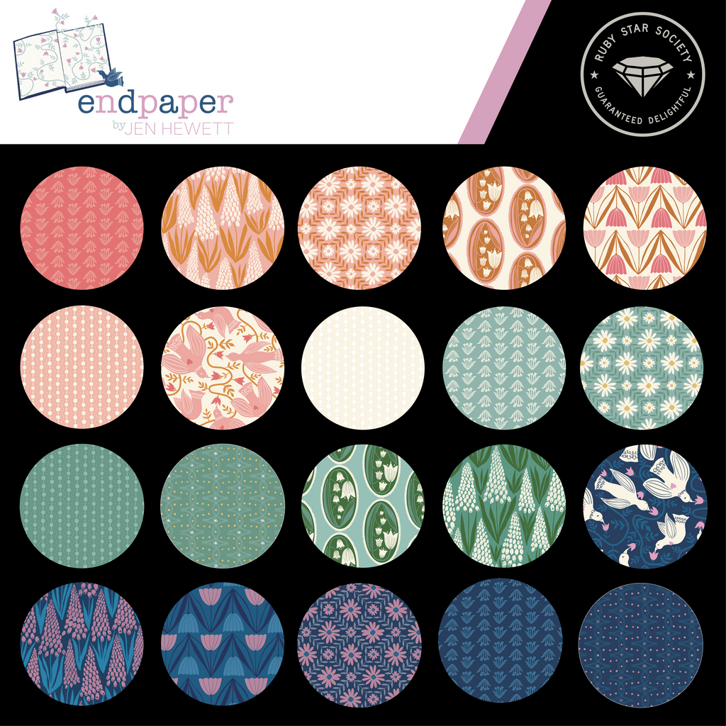 Endpaper 1/4 Yard bundle (6pc) | Ruby Star Society (Destash)