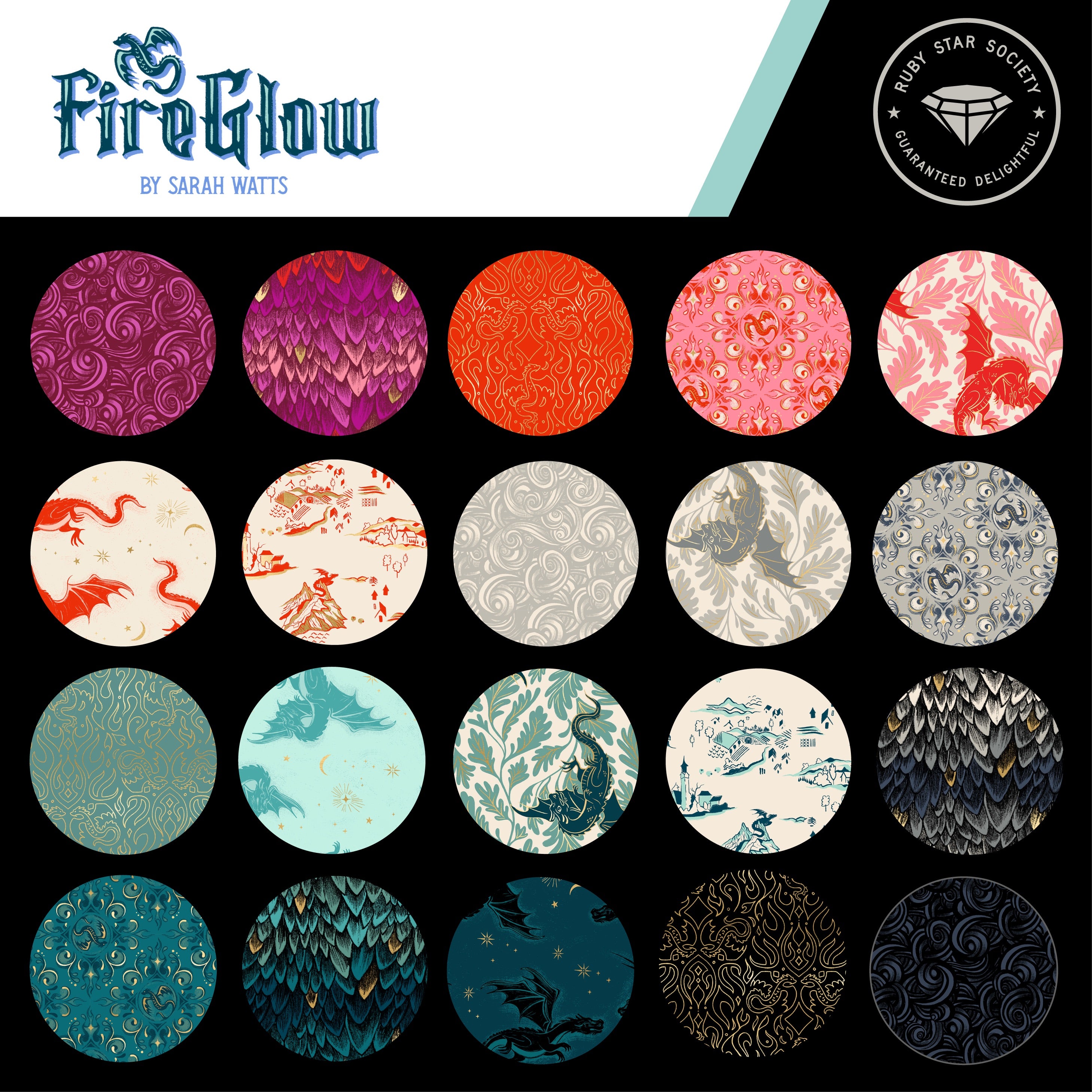 Fireglow Coordinates Fat Quarter Bundle|  Ruby Star Society + Moda Fabrics