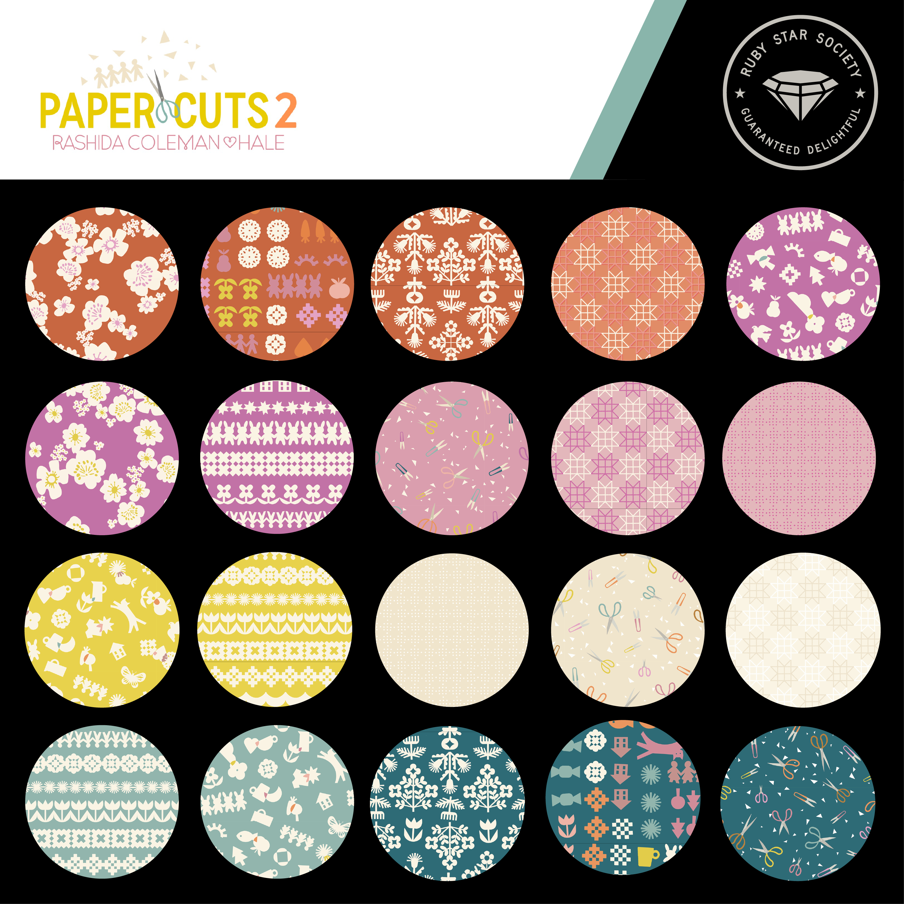 PREORDER Paper Cuts 2 - Paper Star Patchwork Geometric in Natural