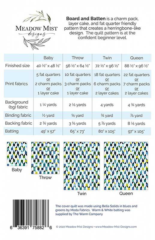 Board and Batten Printed Pattern- Meadow Mist Designs