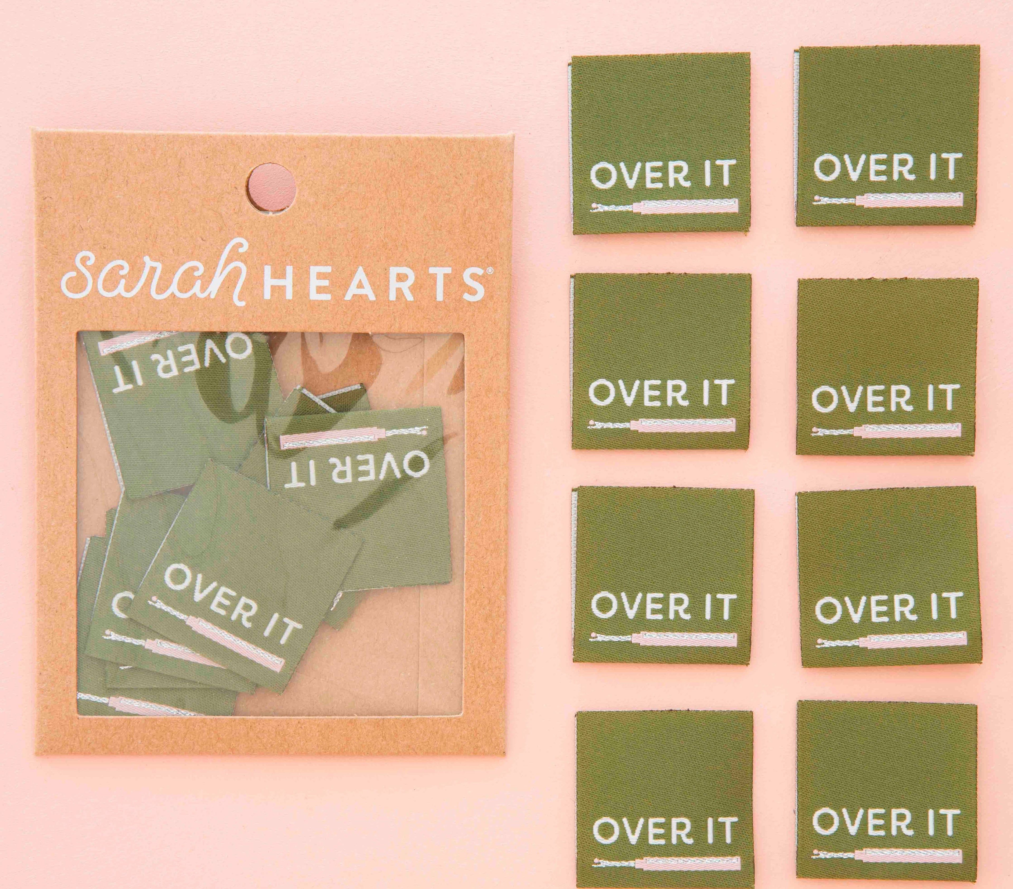 Over It Seam Ripper Woven Labels by Sarah Hearts - Pack of 8