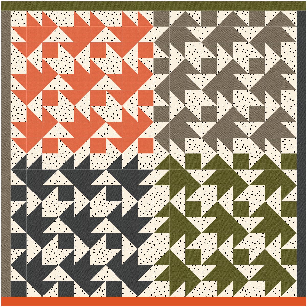 First Born Quilt Kit – Modern Throw Quilt with Moda and Ruby Star Society Fabrics